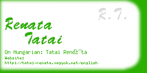 renata tatai business card